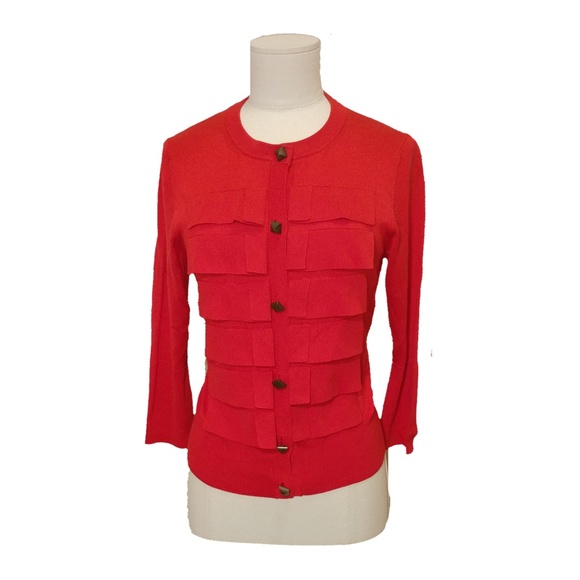 Oscar de la Renta Sweaters - Crimson Oscar de la Renta Cardigan